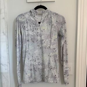 lululemon athletica Light Gray Patterned Hoodie